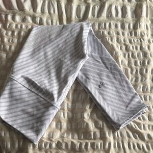 White Striped Leggings